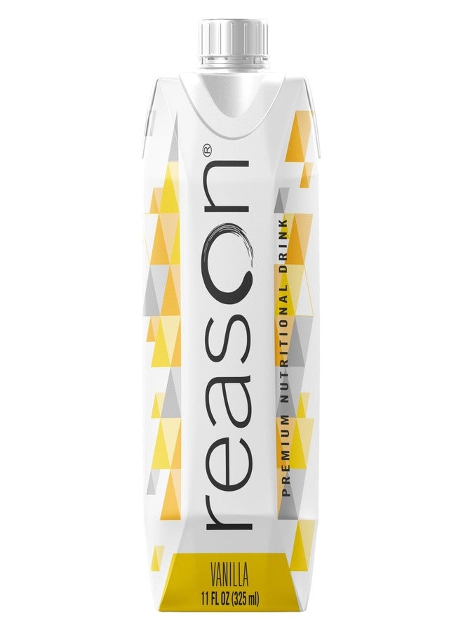 Reason Premium High Calorie Protein Drink - Free of Soy, Gluten, GMO, Artificial Flavors, and Sweeteners - NSF Certified, Lactose-Friendly and Great for Tube-Feeding - Vanilla, 11 oz - Image 1